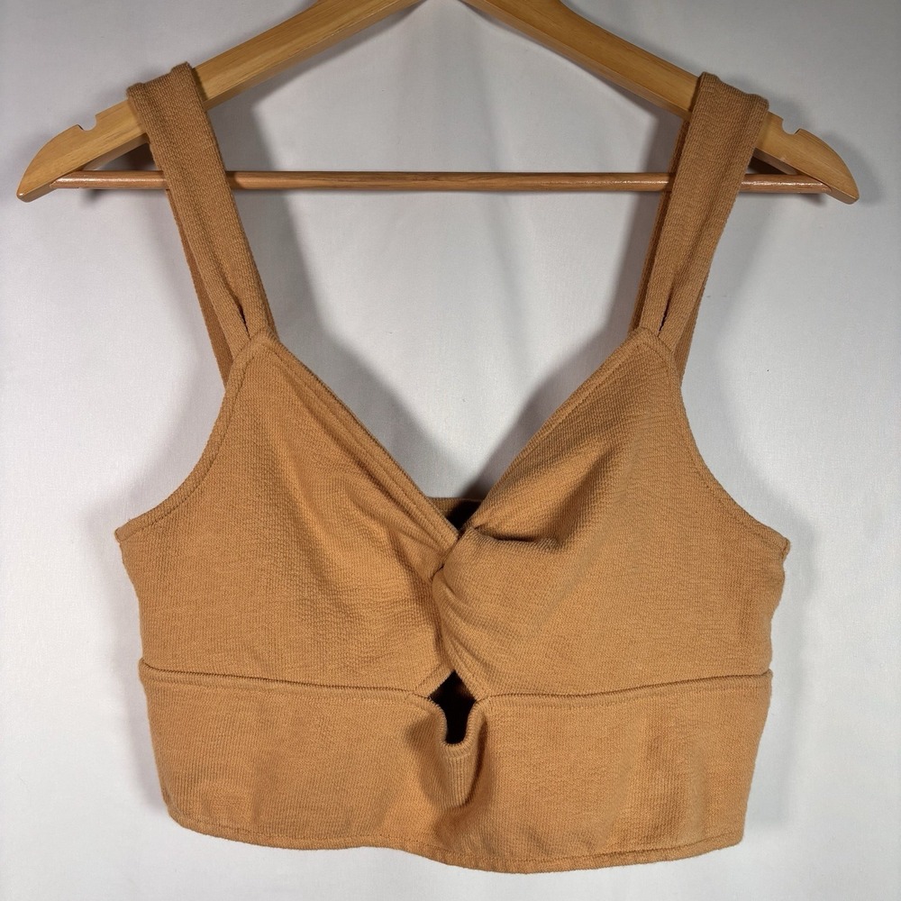 Madewell Knot Front Crop Tank Top Womens Large Cut Out Festival Indie Western